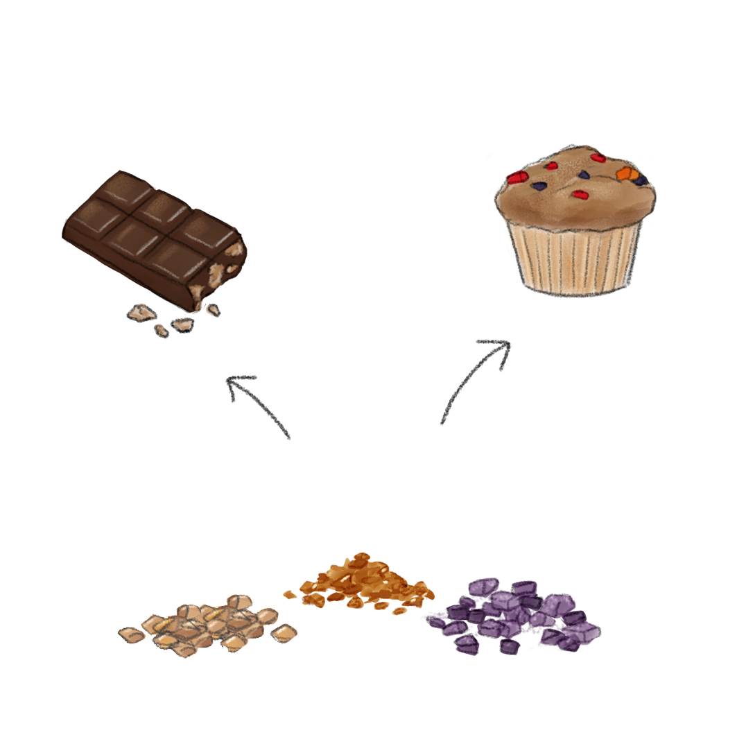 Gearomatiseerde granulaten