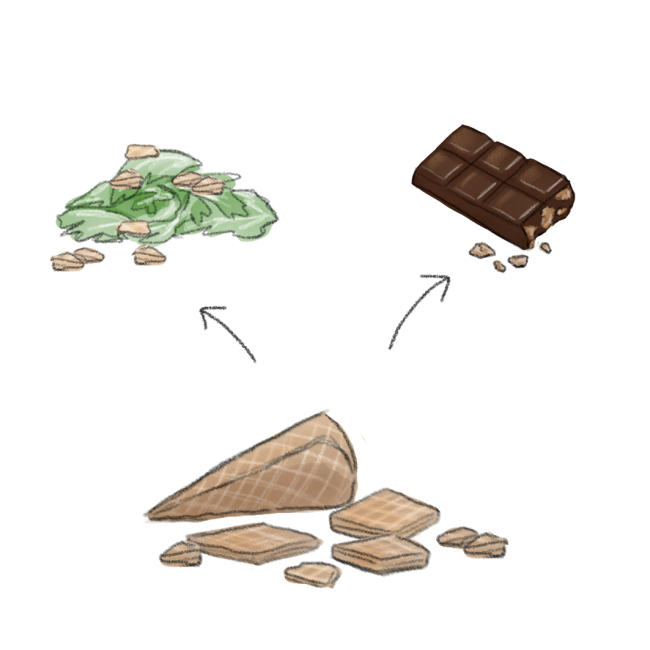 Wafel crunch granulaat