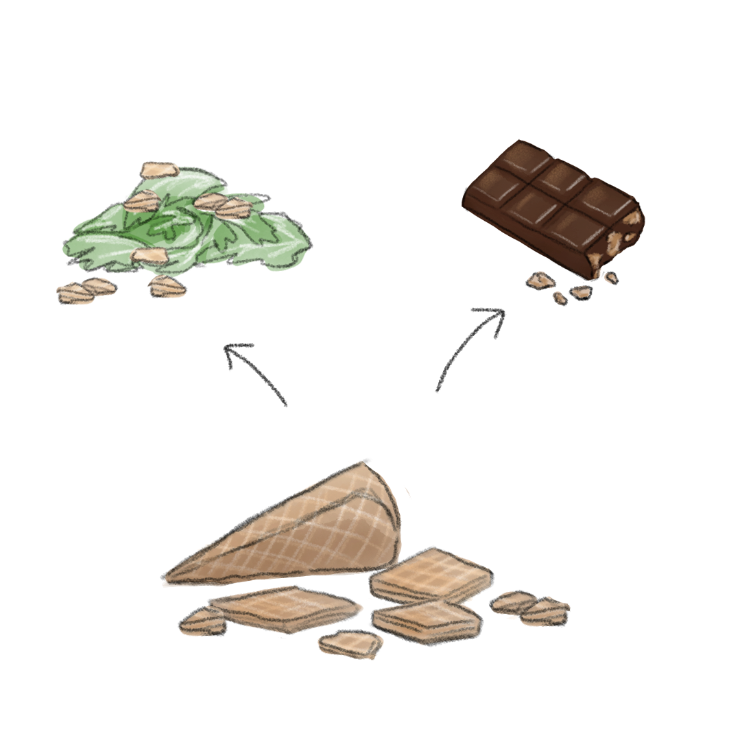 Waffelfabrik Meyer Wafel crunch granulaat